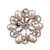 Korean Style Flower Alloy Plating Inlay Rhinestones Pearl Women'S Brooches