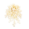 Korean Style Flower Pearl Copper Women'S Brooches