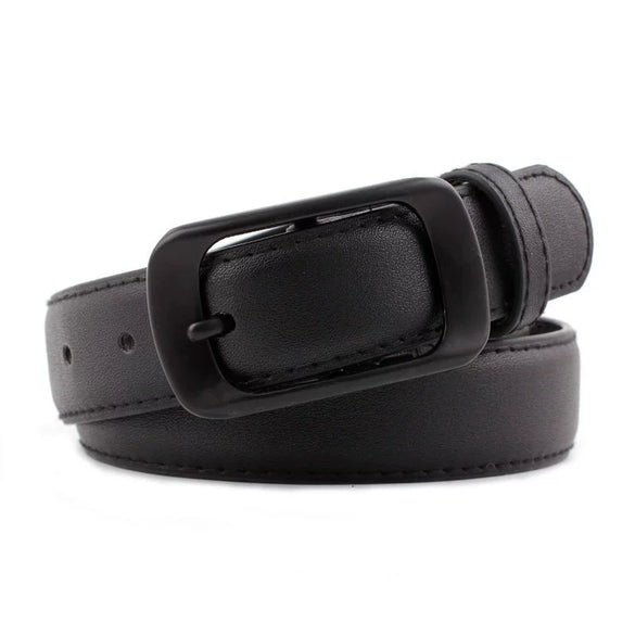 Korean Style Imitation Leather Women Decorative Pin Buckle Belt Fashion All Match Pants Round Buckle Belt