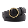 Korean Style Imitation Leather Women Decorative Pin Buckle Belt Fashion All Match Pants Round Buckle Belt
