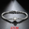 Korean Style Women's Copper Bracelet With Pearl Shell Beads And Zircon Geometric Design Fashion Simple All Match Jewelry