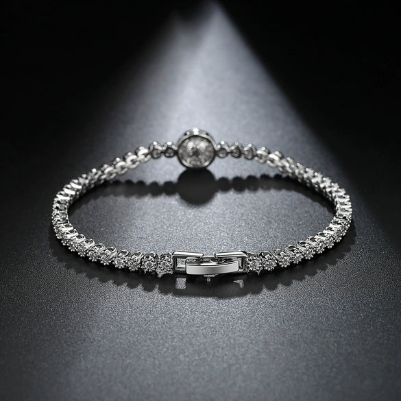 Korean Style Women's Copper Bracelet With Pearl Shell Beads And Zircon Geometric Design Fashion Simple All Match Jewelry