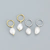 Korean Version Of Sterling Silver Earrings Minimalist Baroque Irregular Freshwater Pearl Earrings
