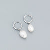 Korean Version Of Sterling Silver Earrings Minimalist Baroque Irregular Freshwater Pearl Earrings