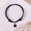 Korean Wax Line Bracelet Women'S Five-Pointed Star Double-Layer Leather Adjustable Personality Bracelet Unisex New Star Bracelet