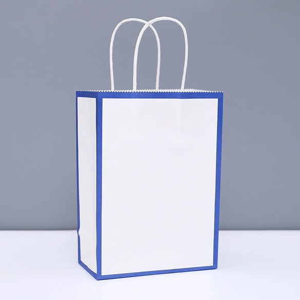 Kraft Paper Milk Tea Takeout Packing Handbag Thickened New Year Clothing Animation Shopping Bag Set White Cow Material Offset Printing Craft