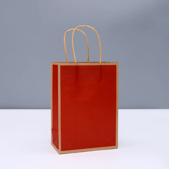 Kraft Paper Milk Tea Takeout Packing Handbag Thickened New Year Clothing Animation Shopping Bag Set White Cow Material Offset Printing Craft