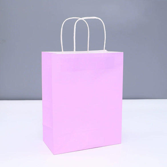 Kraft Paper Milk Tea Takeout Packing Handbag Thickened New Year Clothing Animation Shopping Bag Set White Cow Material Offset Printing Craft