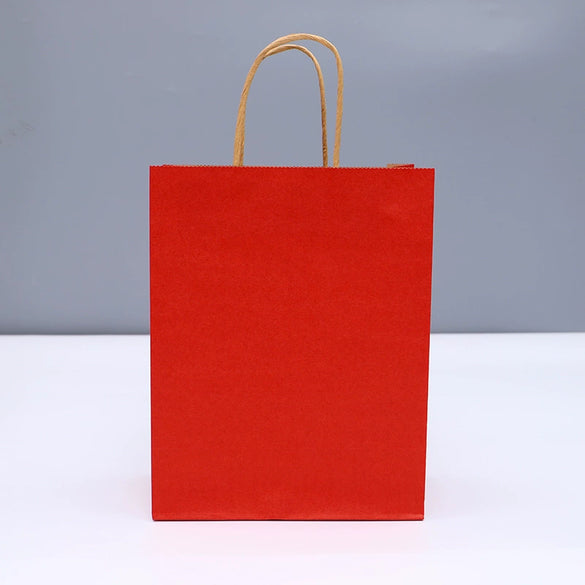 Kraft Paper Milk Tea Takeout Packing Handbag Thickened New Year Clothing Animation Shopping Bag Set White Cow Material Offset Printing Craft