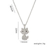Kt Cat Pendant Necklace Micro Inlaid Zircon Copper Titanium Steel Jewelry With Light Luxury Style Set With Diamonds And Electroplated In Vacuum Furnace