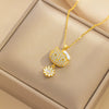 Kt Cat Pendant Necklace Micro Inlaid Zircon Copper Titanium Steel Jewelry With Light Luxury Style Set With Diamonds And Electroplated In Vacuum Furnace