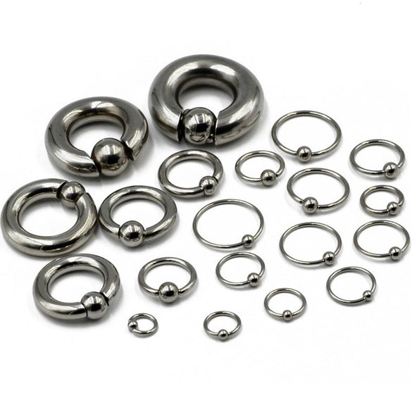 316L Stainless Steel Round Clip Ball Multipurpose Ring Earrings Ear Bone Ring Unisex Simple Style