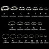 316L Stainless Steel Round Clip Ball Multipurpose Ring Earrings Ear Bone Ring Unisex Simple Style