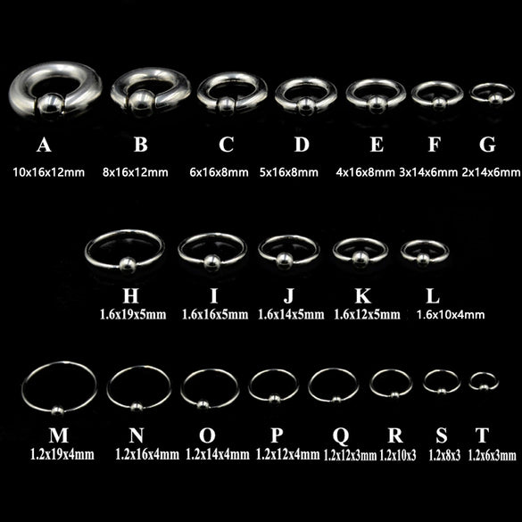 316L Stainless Steel Round Clip Ball Multipurpose Ring Earrings Ear Bone Ring Unisex Simple Style