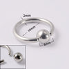 316L Stainless Steel Round Clip Ball Multipurpose Ring Earrings Ear Bone Ring Unisex Simple Style