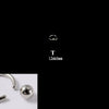 316L Stainless Steel Round Clip Ball Multipurpose Ring Earrings Ear Bone Ring Unisex Simple Style