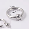 316L Stainless Steel Round Clip Ball Multipurpose Ring Earrings Ear Bone Ring Unisex Simple Style