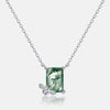 Lab-Grown Gemstone Sterling Silver White Gold Plated Elegant Simple Style Bee Pendant Necklace