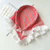 Lace Triangle Floral Fabric Hair Hoop For Girls In Seiko Style