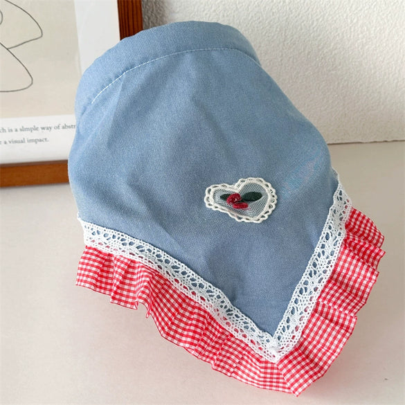 Lace Triangle Floral Fabric Hair Hoop For Girls In Seiko Style