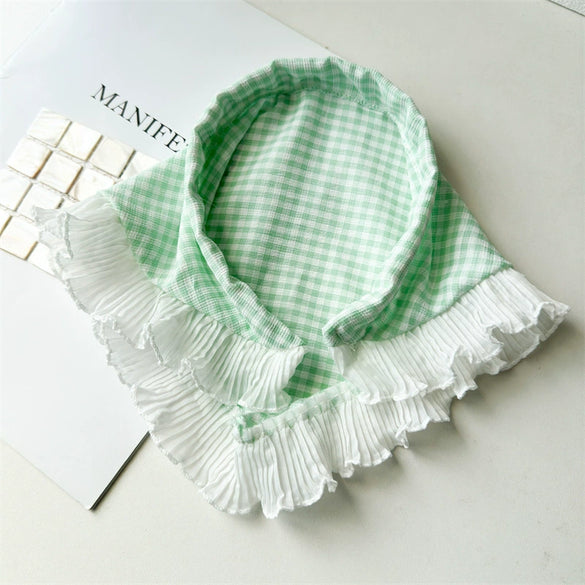 Lace Triangle Floral Fabric Hair Hoop For Girls In Seiko Style