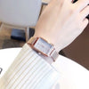 Ladies Alloy And Stainless Steel Square Quartz Watch With Mineral Strengthened Glass Mirror And Onion Crown