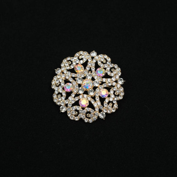 Ladies Alloy Antilight Collar Pins Geometric Style Electroplated Brooch Wholesale