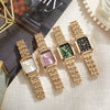 Ladies Alloy Band Square Quartz Watch Luxury Simple Leisure Style With Stainless Steel Clasp