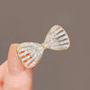 Ladies Alloy Bow Antiexposure Brooch Fixed Clothing Pin With Electroplating
