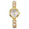 Ladies Alloy Bracelet Watch Round Dial Fashionable Elegant Waterproof