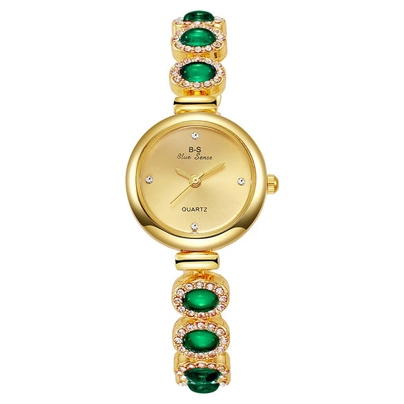 Ladies Alloy Bracelet Watch Round Dial Fashionable Elegant Waterproof