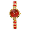 Ladies Alloy Bracelet Watch Round Dial Fashionable Elegant Waterproof