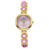 Ladies Alloy Bracelet Watch Round Dial Fashionable Elegant Waterproof