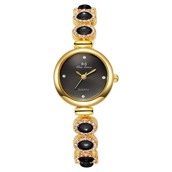 Ladies Alloy Bracelet Watch Round Dial Fashionable Elegant Waterproof