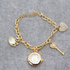 Ladies Alloy Bracelet Watch Round Dial Leisure Style