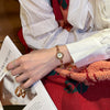 Ladies Alloy Bracelet Watch With Round Dial Medieval Style