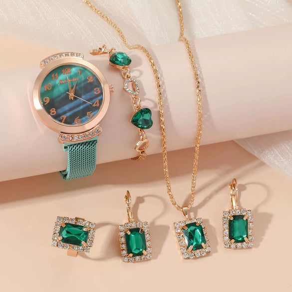Ladies Alloy Case Rubber Strap Round Dial Leisure Watch