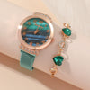 Ladies Alloy Case Rubber Strap Round Dial Leisure Watch