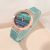 Ladies Alloy Case Rubber Strap Round Dial Leisure Watch