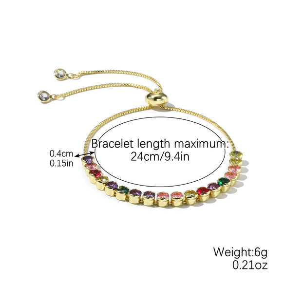 Ladies Alloy Demon Eye Pull Bracelet With Geometric Pattern And Electroplating Treatment