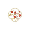 Ladies Alloy Flower Pattern Electroplated Brooch Natural Style Coat Accessory