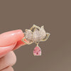 Ladies Alloy Flower Style Electroplated Brooch