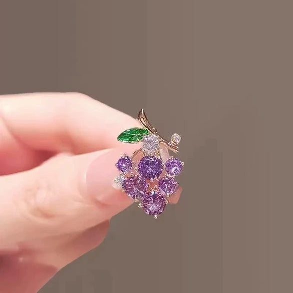 Ladies Alloy Fruit Pattern Electroplating Antiexposure Brooch For Fixing Clothes