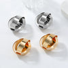 Ladies Alloy Geometric Three Dimensional Round Electroplated Earrings
