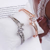Ladies Alloy Heart Shape Inlaid Crystal Jewelry Bracelet