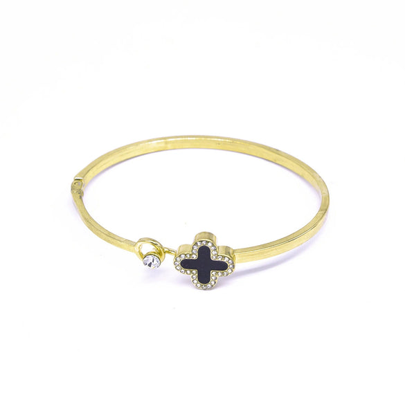 Ladies Alloy Heart Shape Inlaid Crystal Jewelry Bracelet