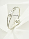 Ladies Alloy Heart Shape Inlaid Crystal Jewelry Bracelet