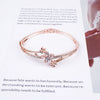 Ladies Alloy Heart Shape Inlaid Crystal Jewelry Bracelet