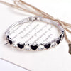 Ladies Alloy Heart Shape Inlaid Crystal Jewelry Bracelet