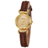 Ladies Alloy Imitation Leather Quartz Watch With Round Dial And Pin Buckle